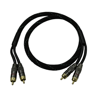 5.5mm di diametro esterno PVC Jacketed Car Audio RCA Cable 2M-2M per prestazioni di fascia alta