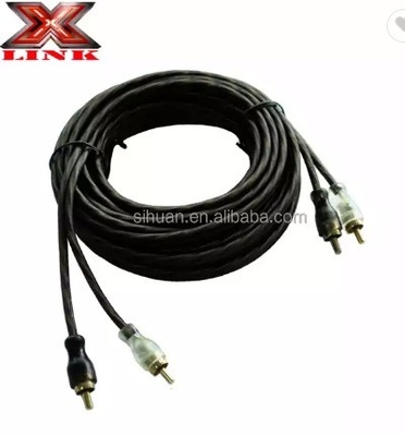 Audiophile Twisted Pair OFC Car Audio Interconnect Cavo RCA 10m Con Giacca di PVC morbida