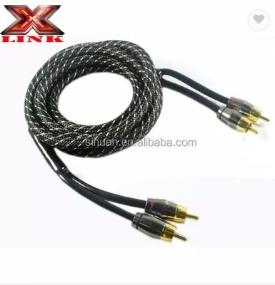 Audiophile Twisted Pair OFC Car Audio Interconnect Cavo RCA 10m Con Giacca di PVC morbida