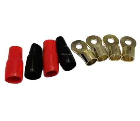 Termini ad anello di rame ad alta capacità di rottura per le estremità dei cavi delle batterie AWG 2 4 6 8 10 Gauge
