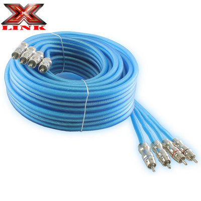 Cable audio RCA 2 dorato maschio a maschio per altoparlanti stereo o connettore subwoofer