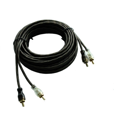 Cavo di rame OFC argento da 1 ft, doppio schermo, cavo audio per auto, interconnessione con giacca in PVC