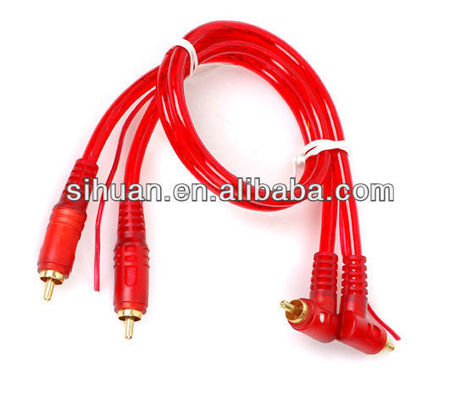 OFC 100% Copper Conductor 2 Channel RCA Audio Cable per auto e connessione audio domestica