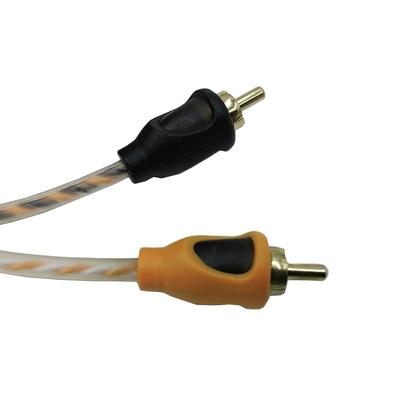 Isolamento arancio 5,2 metri e 17 piedi cavo RCA torto AV per audio auto flessibile