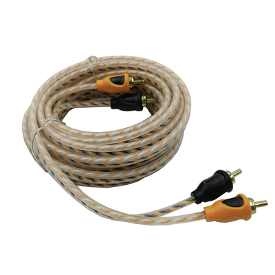 Isolamento arancio 5,2 metri e 17 piedi cavo RCA torto AV per audio auto flessibile
