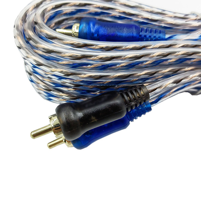 Isolamento arancio 5,2 metri e 17 piedi cavo RCA torto AV per audio auto flessibile