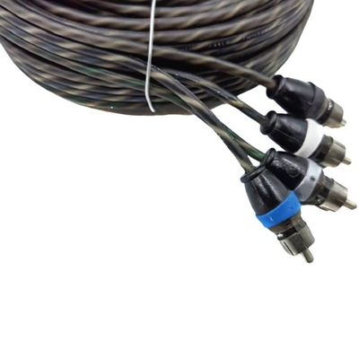 Isolamento arancio 5,2 metri e 17 piedi cavo RCA torto AV per audio auto flessibile