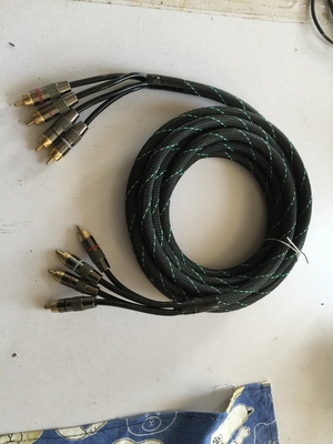 Cavo RCA in rame PVC resistente e privo di ossigeno per interconnessione audio auto