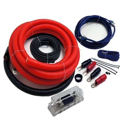 Giacca in PVC 0 4 8 10awg Gauge Auto Car Amp Amplifier Wiring Kit con tipo di connettore RCA