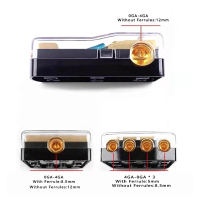 Compatto 12V Mini ANL AFS Fuse Holder per Car Boat Audio System connettori placcati in oro
