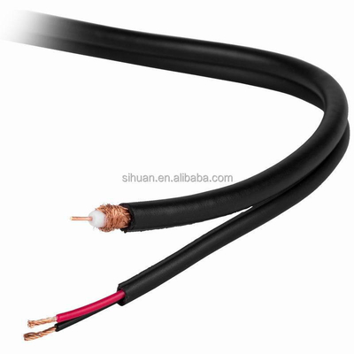 20 AWG Cavo CCTV coassiale in rame solido RG-59 con connettore BNC e cavo di alimentazione 18/2