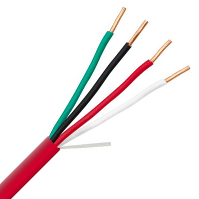 Cavo di allarme antincendio schermato con classificazione plenum EWCS FPLP in rame solido al 100% da 14 16 AWG 2/C 4/C