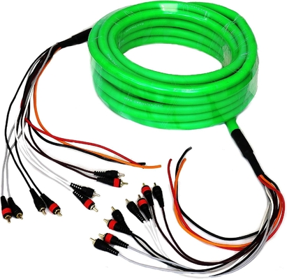 100% Copper Multi Channel Audio 10 RCA Power Medusa Cable per professionisti