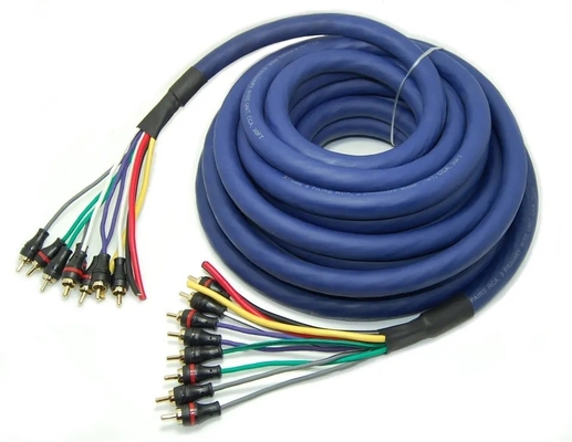 100% Copper Multi Channel Audio 10 RCA Power Medusa Cable per professionisti