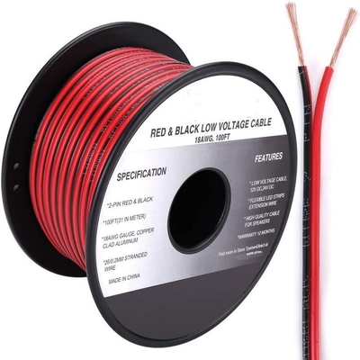 Cavo flessibile esteso 2 pin 2 colore rosso nero per strisce LED