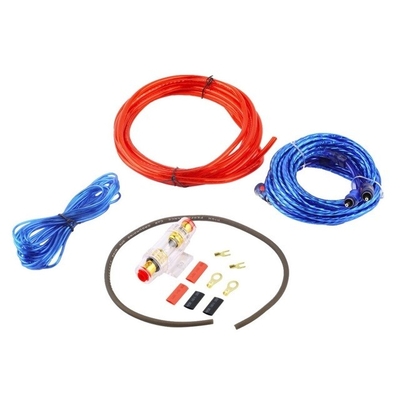 Cable di alimentazione di connessione maschio-maschio 8 GA Car Amp Wiring Kit con conduttore di rame nudo e cavo CCA/OFC