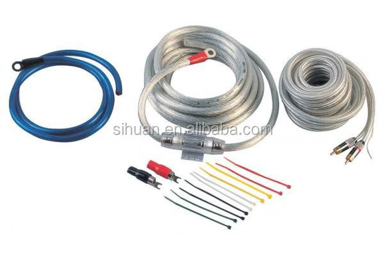 Kit di cablaggio dell'amplificatore per auto a 4 calibri con materiale isolante in PVC e conduttore CCA o OFC
