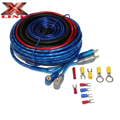 Kit di cablaggio dell'amplificatore per auto a 4 calibri con materiale isolante in PVC e conduttore CCA o OFC