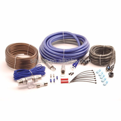 Kit di cavi per amplificatori di auto da 8 calibri con materiale di rame e diametro esterno personalizzato