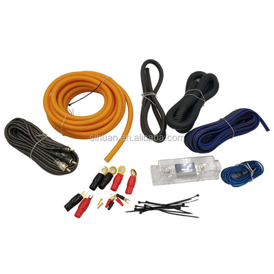 Kit di cablaggio dell'amplificatore audio per auto con schermatura non blindata e diametro esterno opzionale
