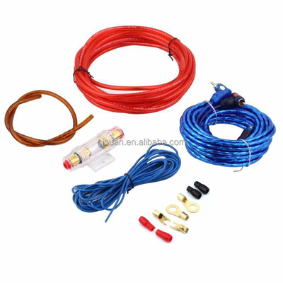 Kit di cablaggio dell'amplificatore di auto da 4/8 calibro per il conduttore audio di auto Materiale rame placcato alluminio