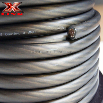 Giacca in PVC morbido 1/0 Awg Cavo di alimentazione per auto Audio Conductor di rame 0 Gauge filo Ofc