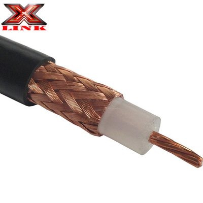 Cable coassiale RG213 a bassa attenuazione 50 Ohm con giacca in PVC e schermatura a treccia di rame nudo