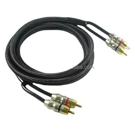 Audiophile Twisted Pair OFC Car Audio Interconnect Cavo RCA 10m Con Giacca di PVC morbida