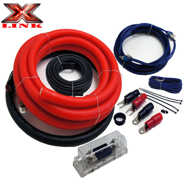 0 Gauge Car Amps Amplifier Wire Wiring Kit con American Wire Gauge Standard e qualsiasi conduttore di colore CCA o rame