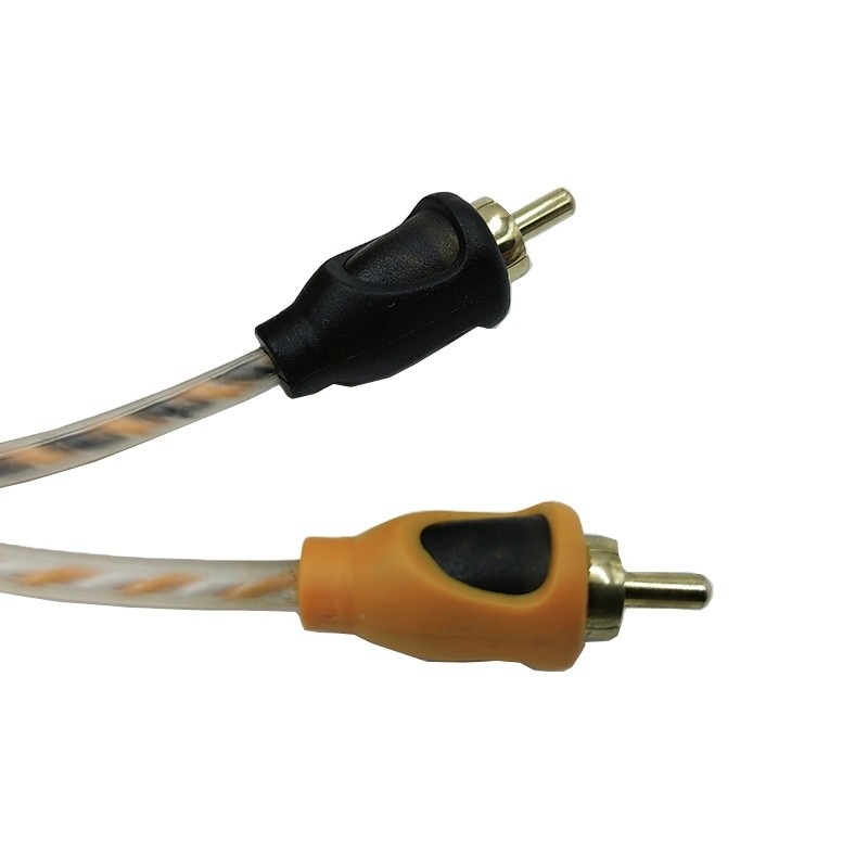 Isolamento arancio 5,2 metri e 17 piedi cavo RCA torto AV per audio auto flessibile