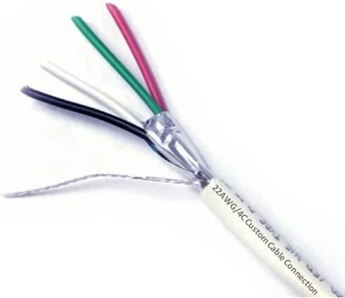 22 AWG 4 Cavo plenum blindato a conduttore a fili per sicurezza/allarme/controllo dell'accesso