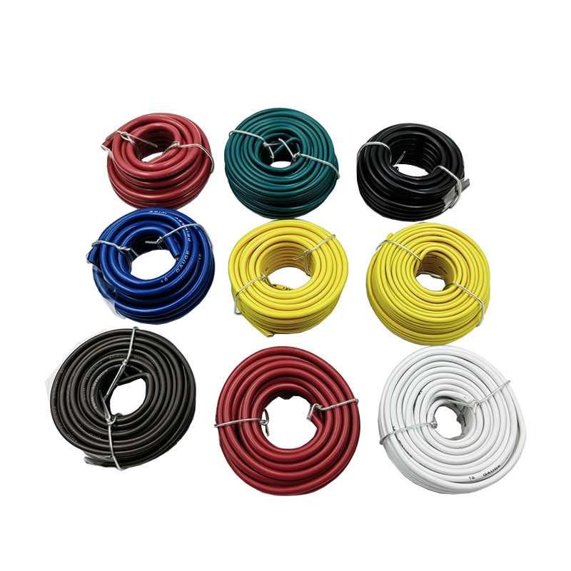 Basso Voltaggio 10 12 14 16 18 GA AWG Gauge Automotive Electric Single Wire con copper conductor Jacket PVC
