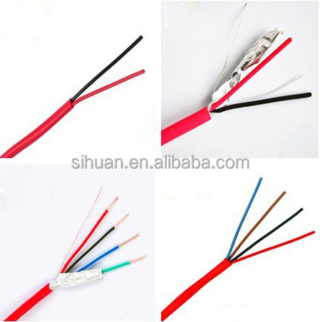 Cable di allarme antincendio FPLR solido in latta CCA 18 AWG 2/C 1000 Ft Protezione del conduttore di rame rosso