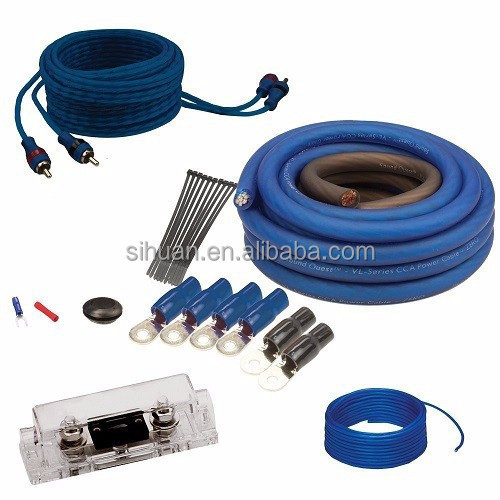 4awg Amp Installation Cable Kit 2500W Car Audio Cables Kit con conduttore di rame nudo