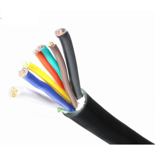 7 Core Black Jacket 5C Way Pin Trailer Lighting Cable con conduttore di rame annelato
