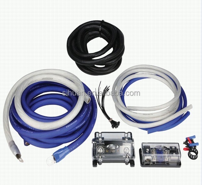 OFC Conductor 0 2 4 6 8 AWG Gauge GA Car Audio Cable Kit per sistema di altoparlanti