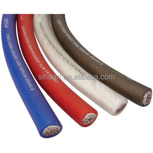 Giacca in PVC 4 AWG OFC Car Audio Power Wire in qualsiasi colore Completa specifiche statunitensi CEA-2015 conforme