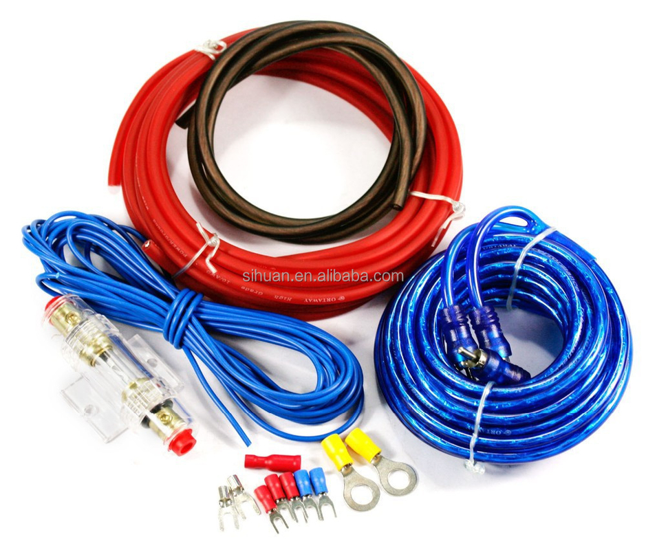 Stranded Conductor Tipo 8gauge Car Audio Amp Wiring Kit per la compatibilità degli altoparlanti aerei nei veicoli