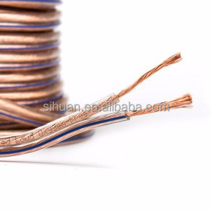 Giacca in PVC trasparente 14AWG filo altoparlante flessibile 200 piedi / 60,9 metri per diffusori per casa e auto