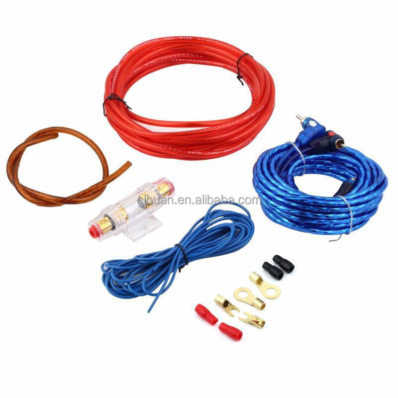 Kit di cablaggio dell'amplificatore di auto da 4/8 calibro per il conduttore audio di auto Materiale rame placcato alluminio