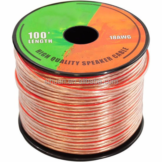 10AWG 10/2 Gauge Car Home Audio Speaker Wire con giacca in PVC trasparente super trasparente flessibile e conduttore interno CCA in scatola
