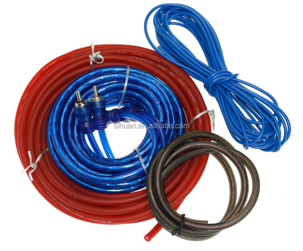 Colore del cavo personalizzabile e connettori RCA Kit di cablaggio per l'installazione dell'amplificatore di auto CCA