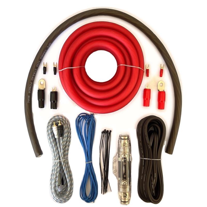 Kit di cablaggio dell'amplificatore a bassa tensione CCA completo con cavo OFC RCA in True 0 Gauge