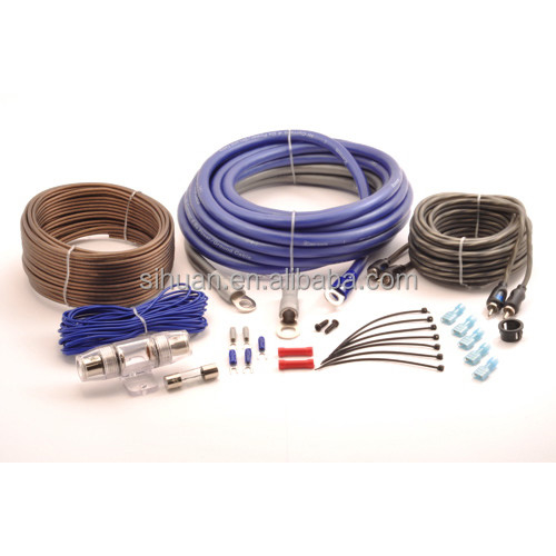 Kit di cablaggio del sistema audio per auto a bassa tensione con opzioni di colore del cavo personalizzabili PVC / giacca PVC morbida