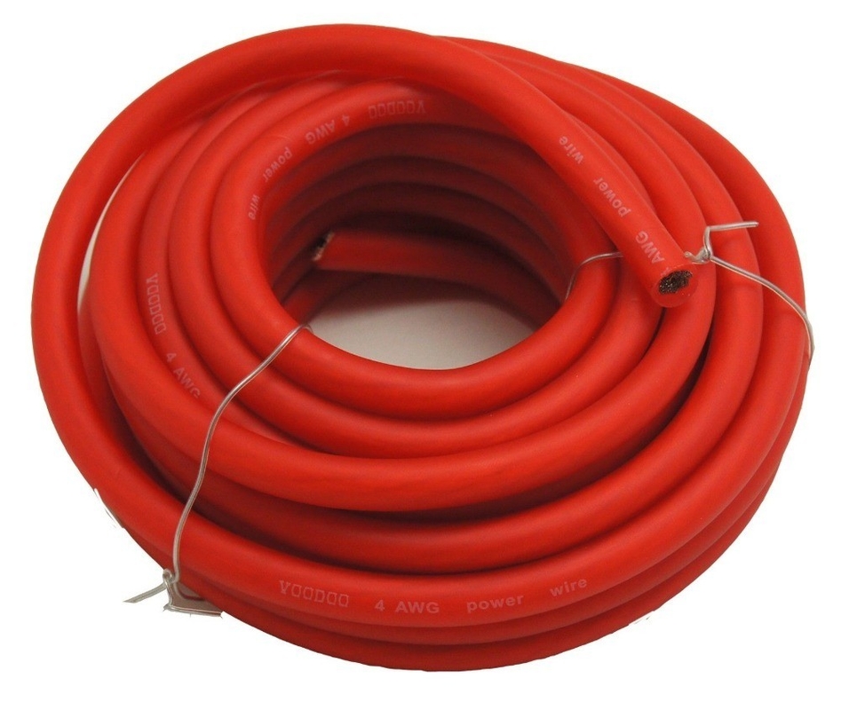 0 Gague Wire Car Audio Battery Cable con altoparlante in qualsiasi colore Made