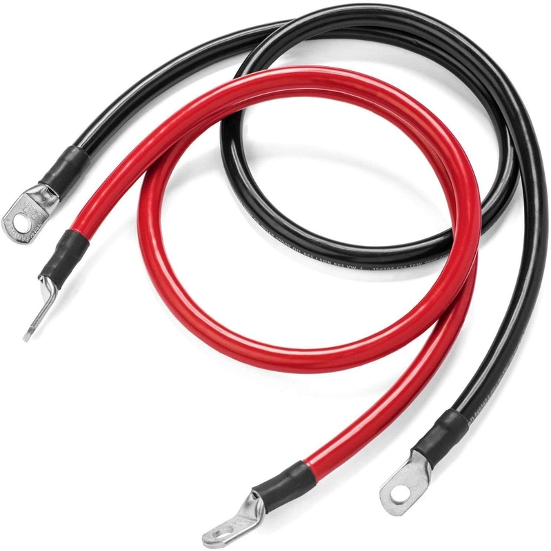 5/16' Lug Terminals 12" Tinned Copper Battery Inverter Cable per Auto Truck RV Solar