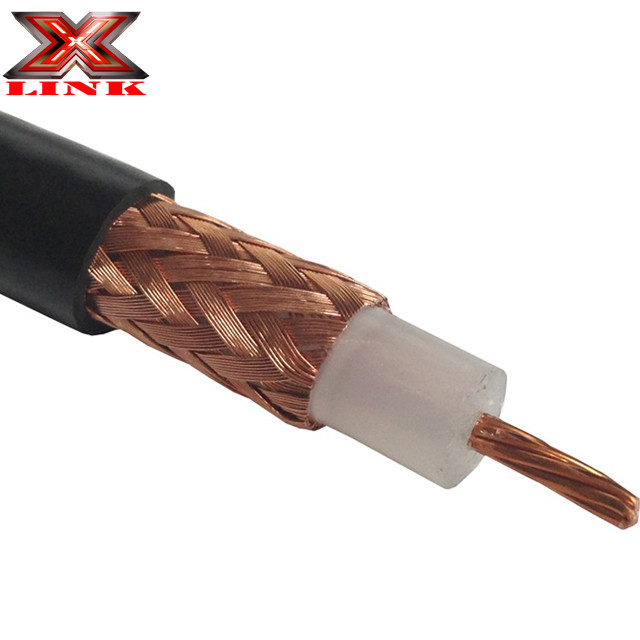 Cable coassiale RG213 a bassa attenuazione 50 Ohm con giacca in PVC e schermatura a treccia di rame nudo