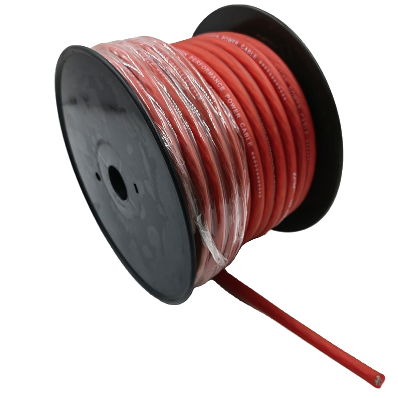 Cavo di alimentazione audio per auto 1/0 AWG GA Gauge Flessibile Giacca in PVC traslucido per terra auto