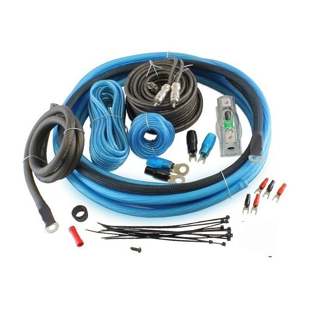 Completo kit di cablaggio dell'amplificatore per auto in rame OFC conforme alla specifica CEA-2015 degli Stati Uniti 0GA AWG