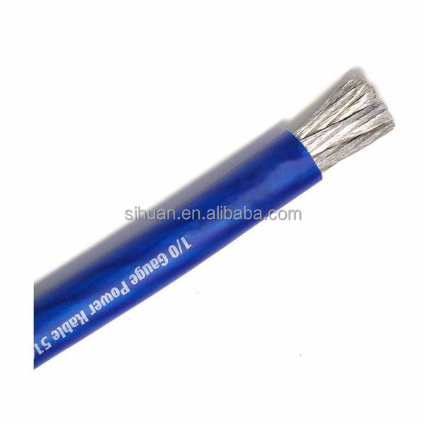 0.4-10 Gauge Copper Conductor PVC Jacket Car Audio Power Cable per veicoli elettrici